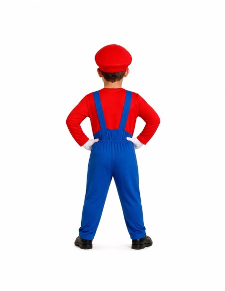 Costume de Plombier de Jeu Vidéo | Costumes pour Enfants Le Roi du Carnaval